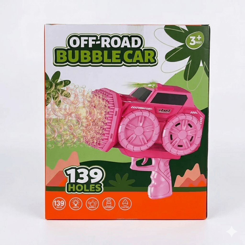 Kids Bubble Machine Gun 139 Holes Pink – Online Toy Store In Kuwait With Fast Delivery